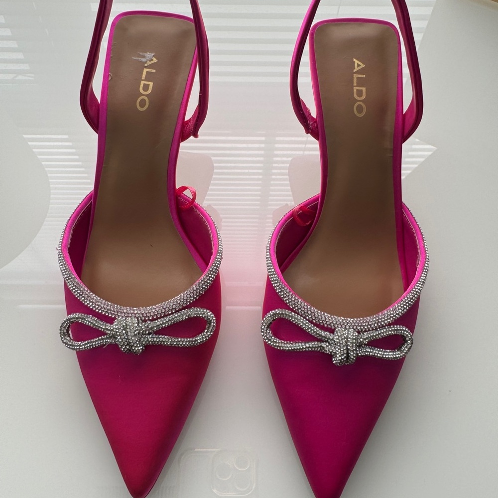 Aldo Pink and Silver Stiletto Heels
